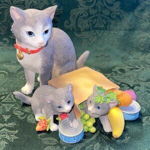 Like New Lenox American by Design "Grocery Giddy Kitties" Cat Figurine
